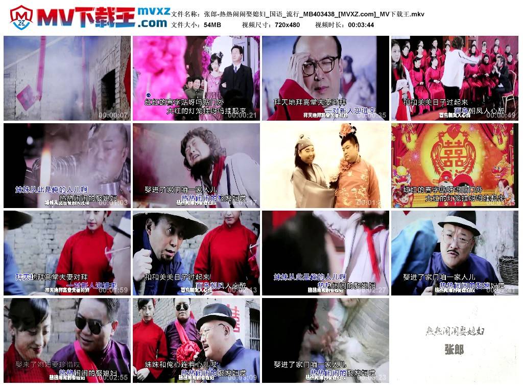 张郎-热热闹闹娶媳妇_国语_流行_MB403438